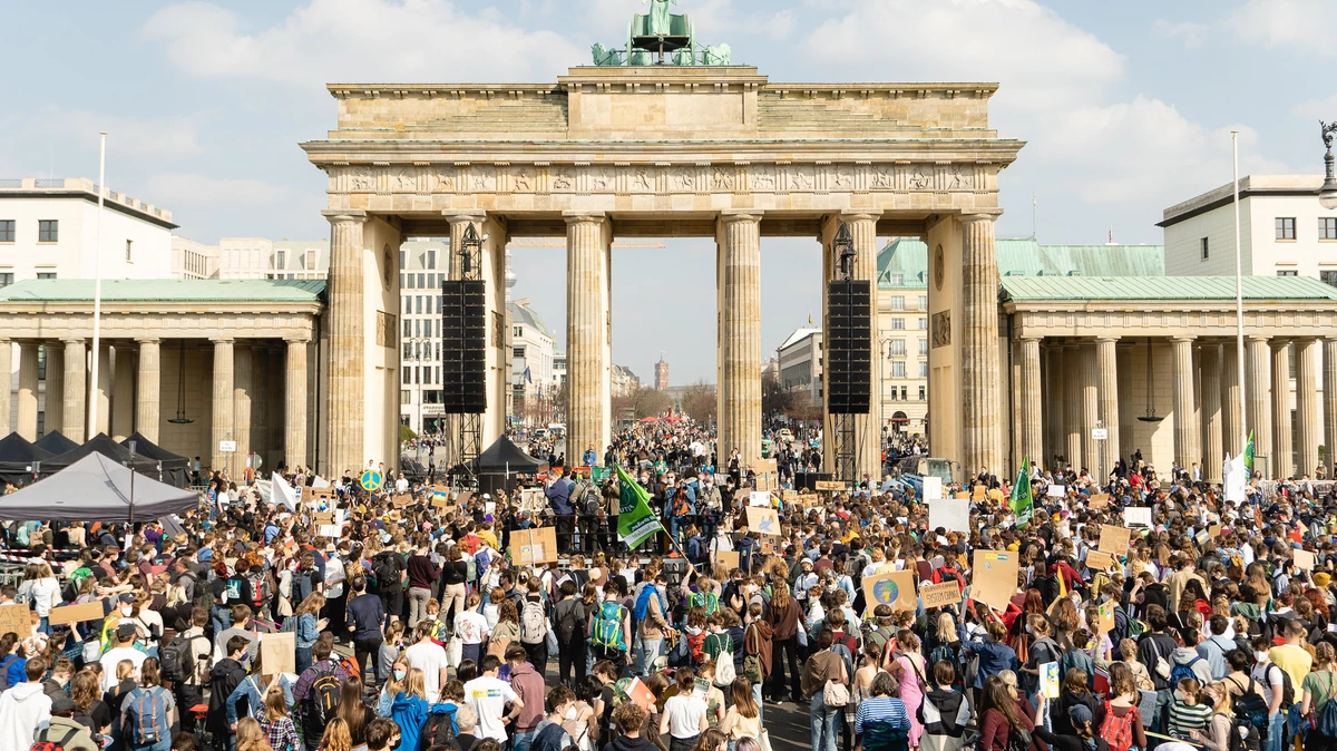 Klimastreik am Brandenburger Tor