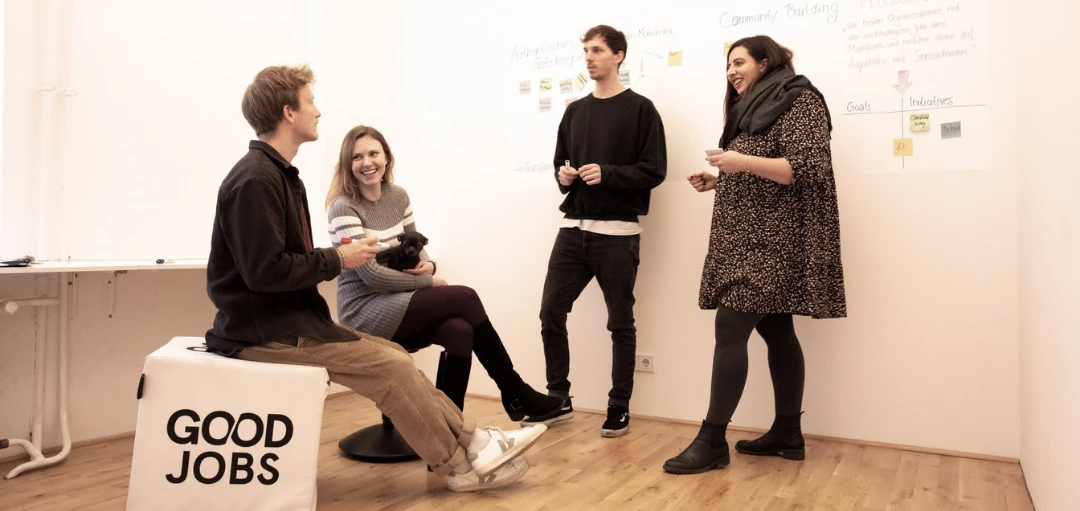 GoodJobs Team am Diskutieren