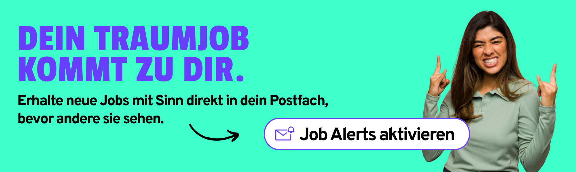 Aktiviere Job Alerts und erhalte passende Jobs mit Sinn direkt in dein Postfach &ndash; bevor andere sie sehen.