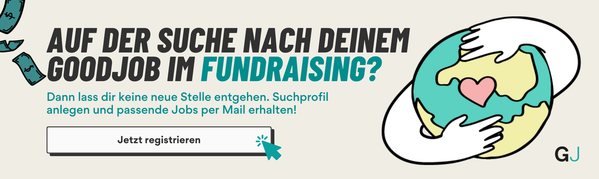 Banner zur Anmeldung zur personalisierten Jobempfehlung on GoodJobs